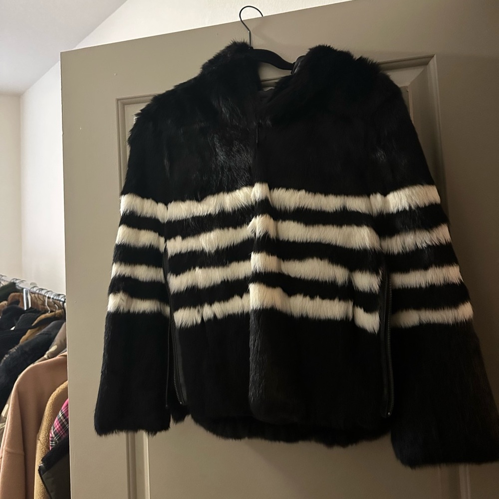 NWT Pam & gela striped rabbit hoodie